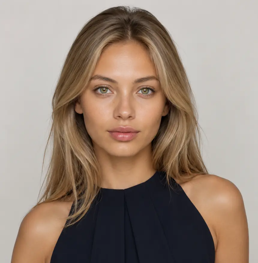 Undone long blonde layers with soft natural texture and movement