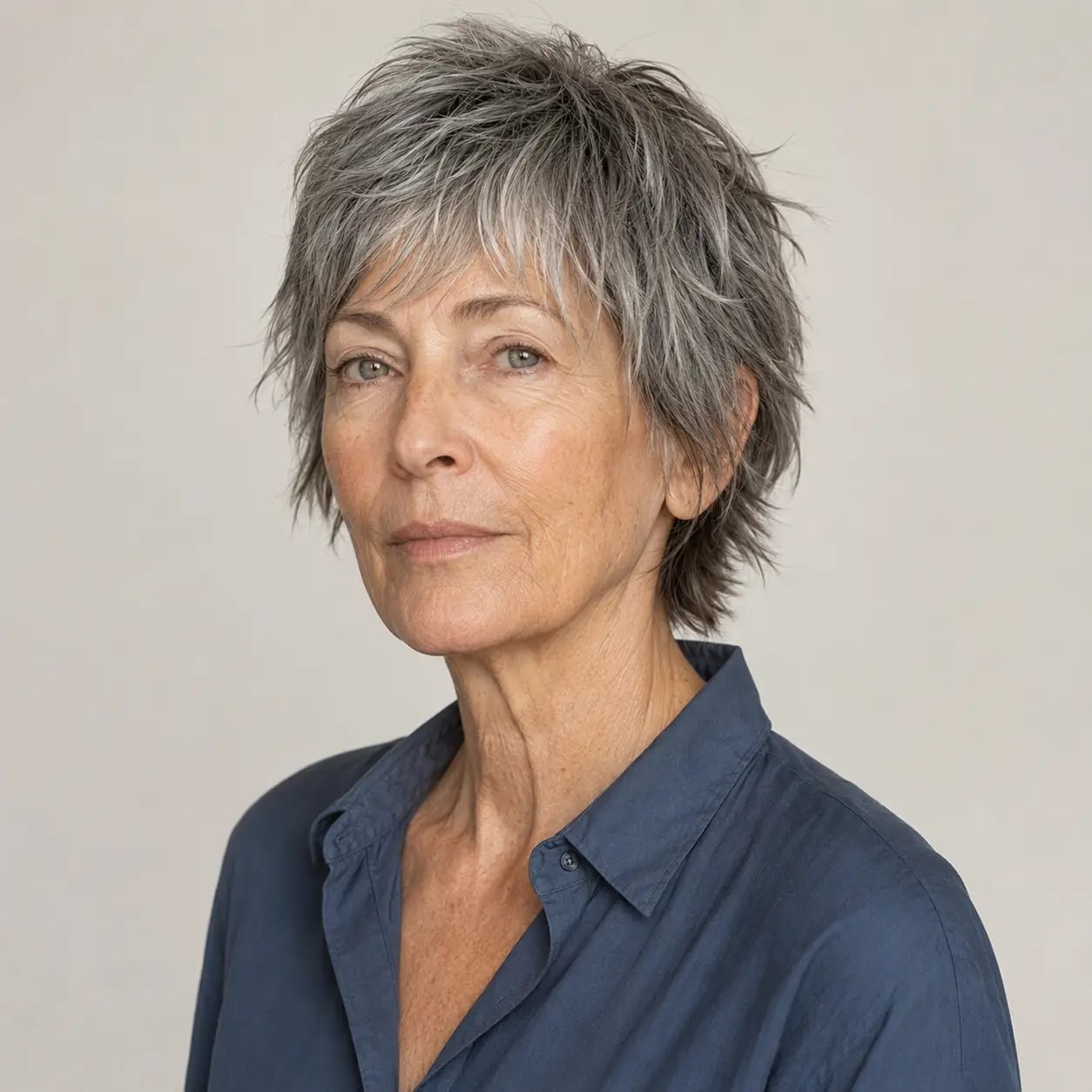 Modern Short Shag on a woman over 70