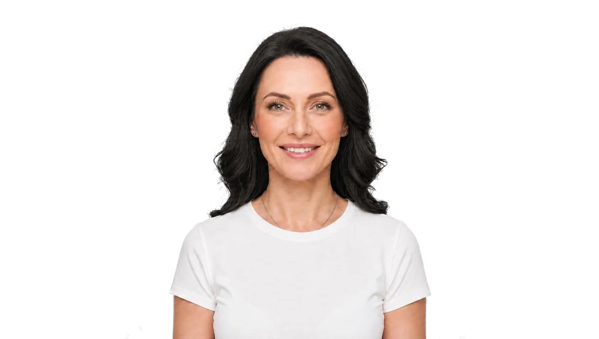 Woman previewing Black hair color
