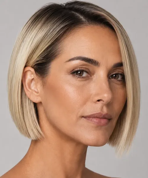 Blunt Bob with a Shadow Root