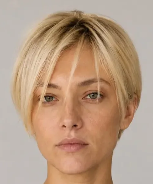 Feathered Blonde Pixie