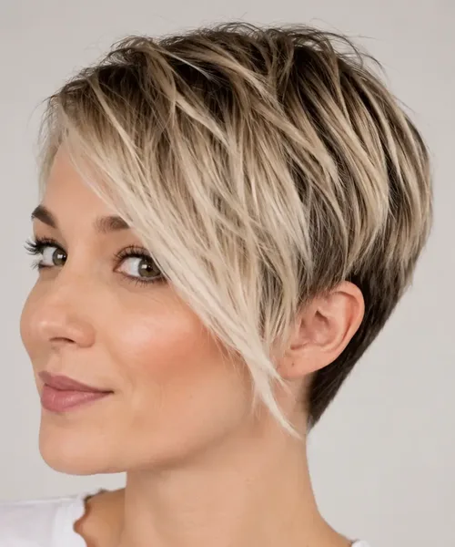 Pixie with a Long Side Fringe