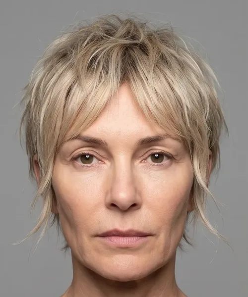 Shaggy Blonde Pixie