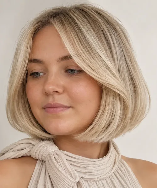 Soft Side-Part Bob