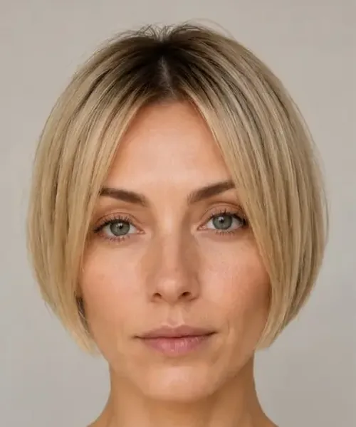 Stacked Bob with a Lifted Nape
