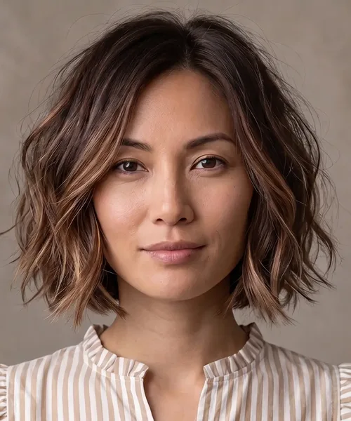 Tousled Wavy Bob