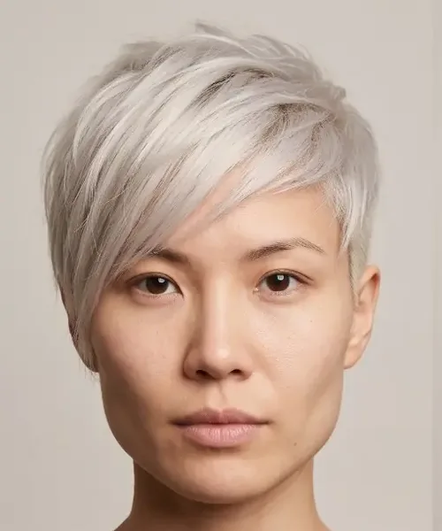 Platinum Undercut Pixie