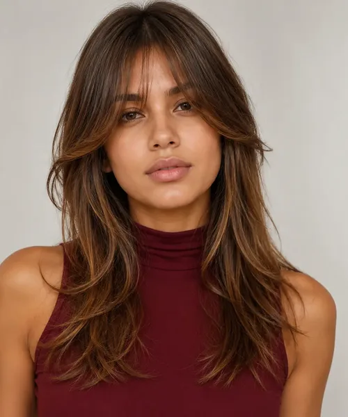 Auburn Feathered Cut