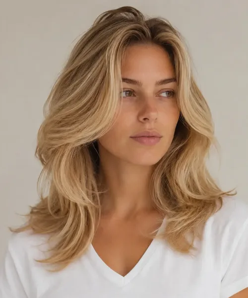 Blonde Feathered Layers