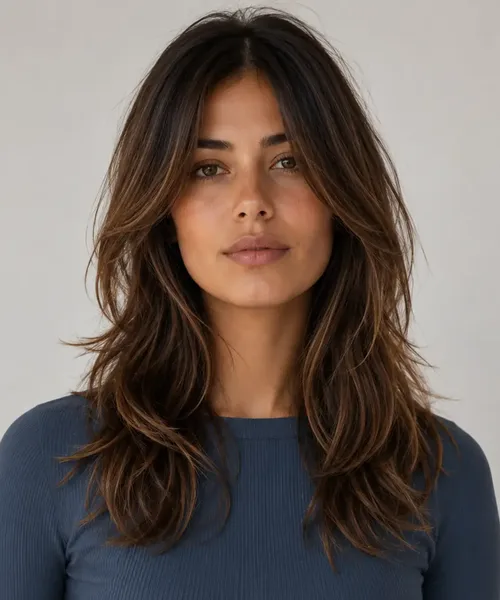 Face-Framing Brown Waves