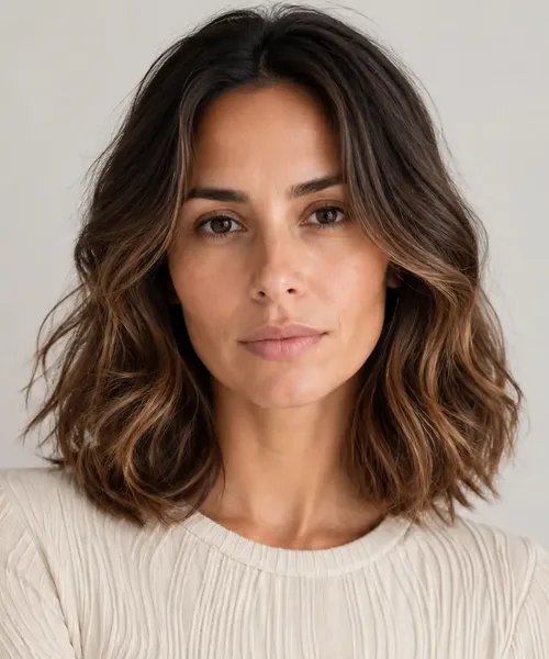 Balayage Wavy Lob