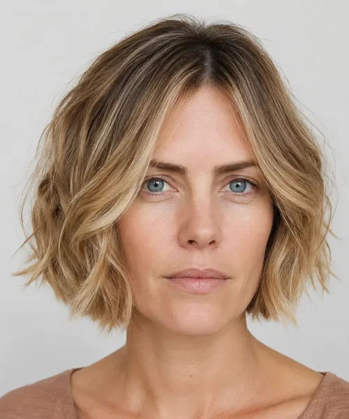 Choppy Tousled Lob