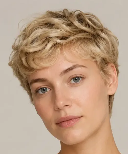 Cropped Wavy Pixie
