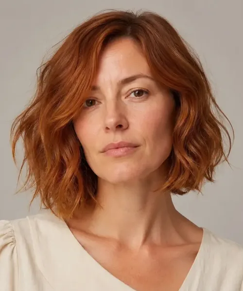 Ginger Wavy Bob
