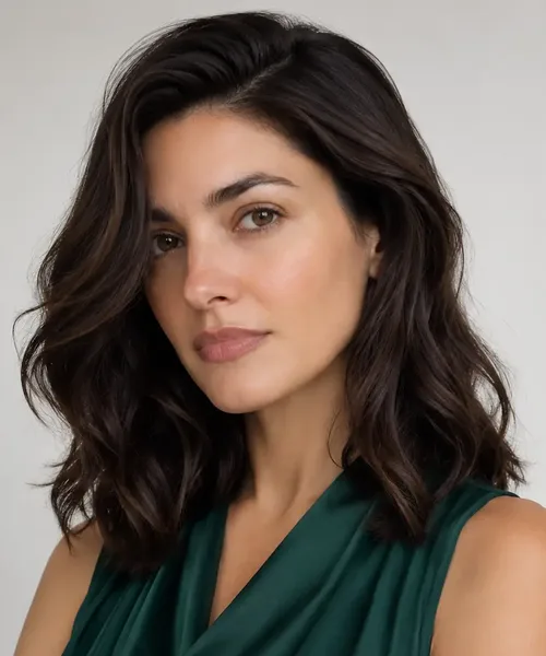 Glossy Wavy Lob