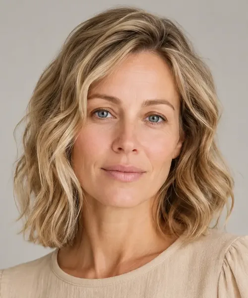 Soft Blonde Wave Bob