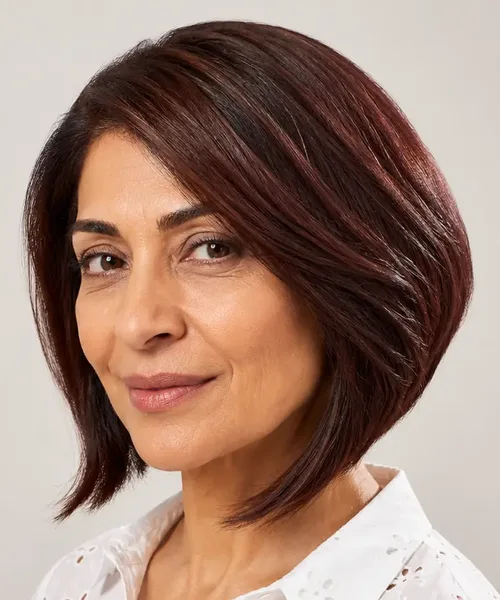 Burgundy Sleek Bob