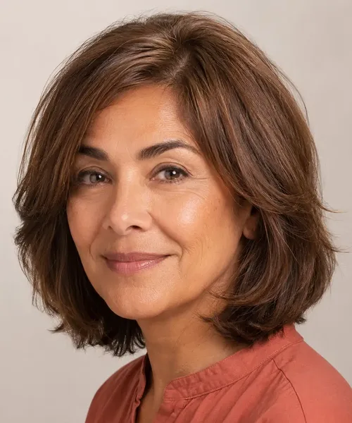 Glossy Auburn Bob