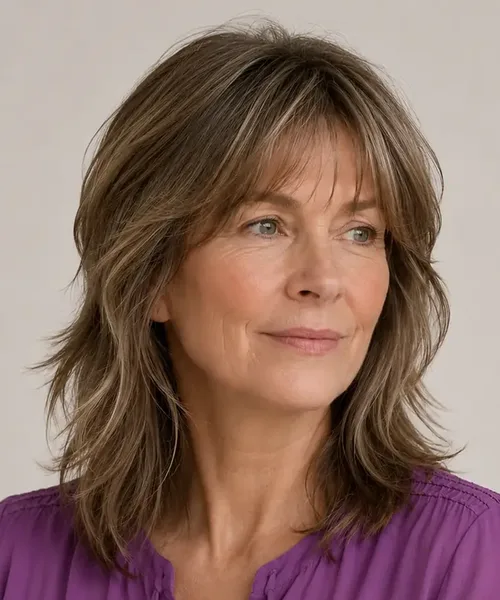 Shag Lob with Wispy Bangs