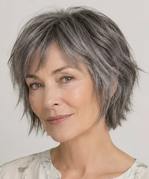 Shaggy Smoky-Gray Pixie