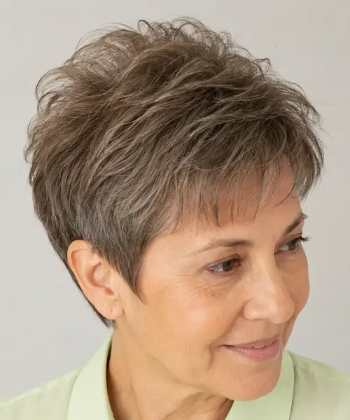 Spiky Gray Pixie