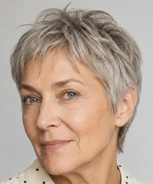 Textured Gray Pixie