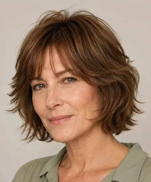 Tousled Shaggy Bob