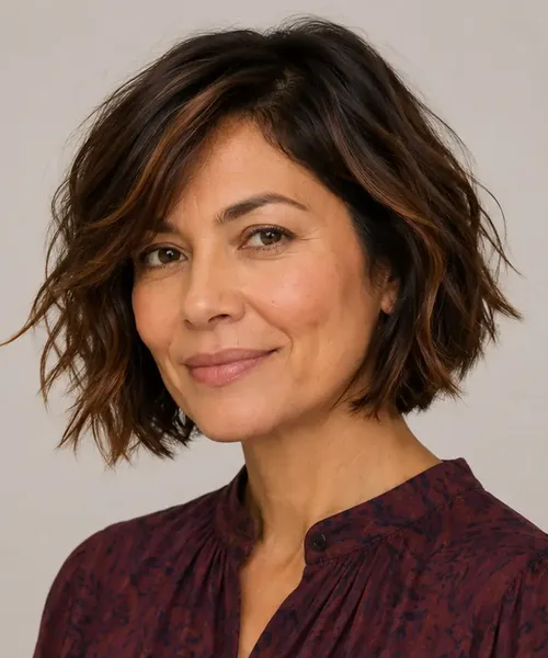 Tousled Wavy Bob