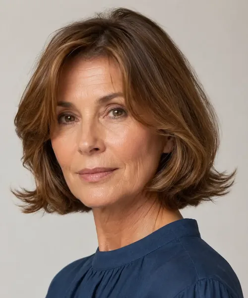 Voluminous Off-Centered Bob