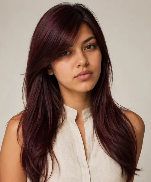 Burgundy Long Layers