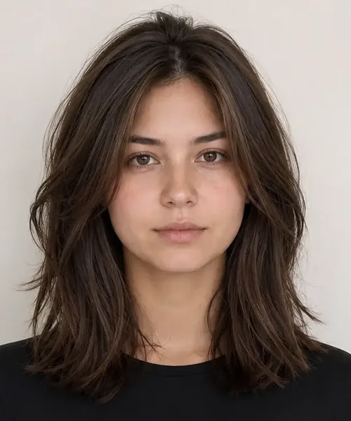 Layered Center-Part Lob