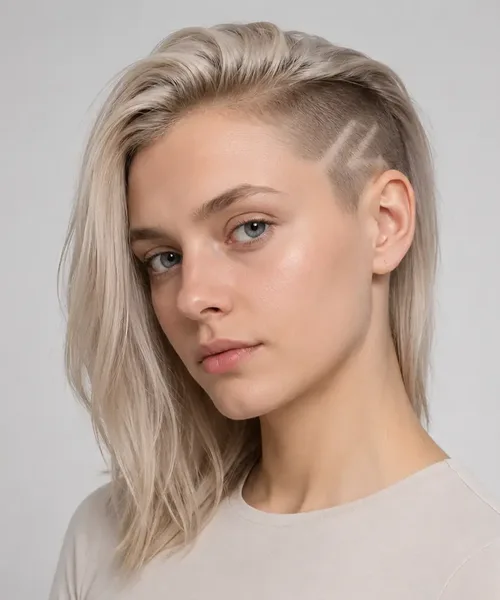 Platinum Side-Swept Undercut