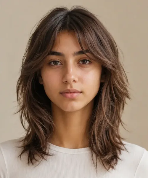 Shag Lob with Bangs