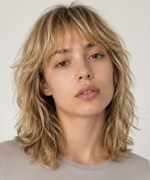 Shaggy Lob with Bangs