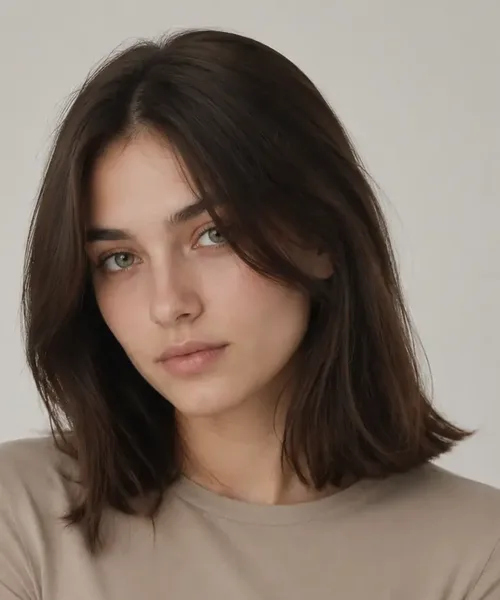 Sleek Center-Part Lob