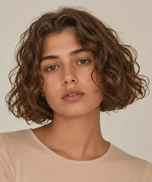 Voluminous Curly Bob