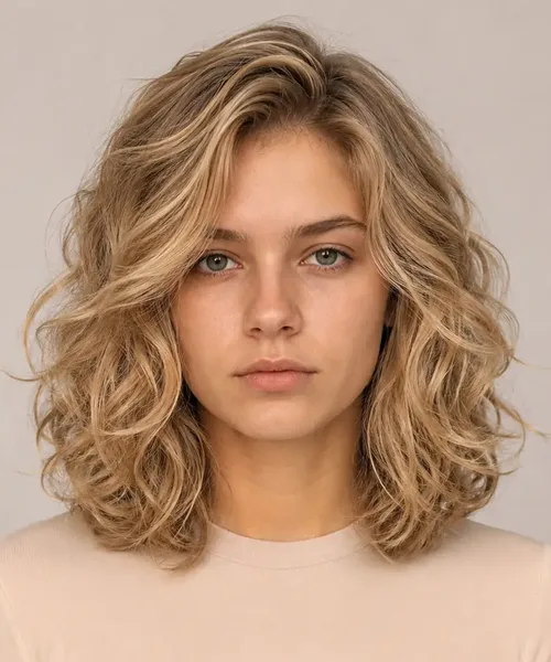 Voluminous Curly Lob