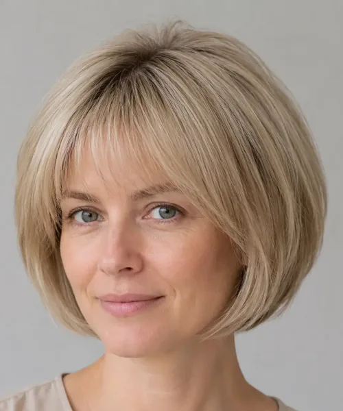 Blow-Dry Volumized Round Bob