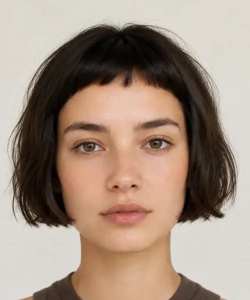 Bob with Blunt Baby Bangs