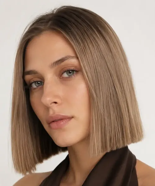 Blunt Lob Just Below the Chin