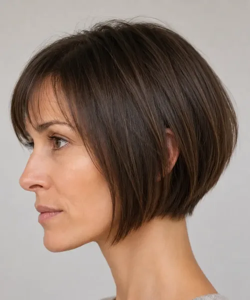 Angled Bob with Wispy Bangs