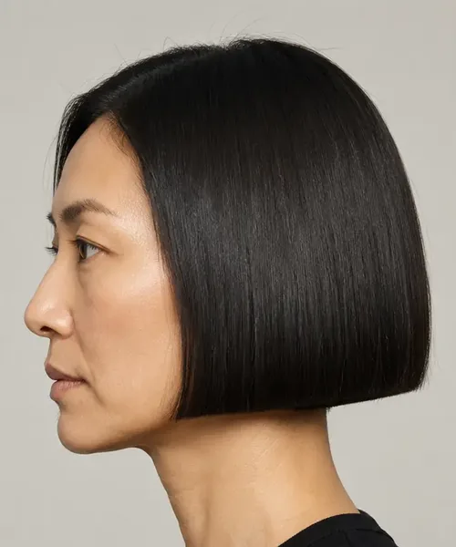 Sharp Jaw-Skimming Blunt Bob