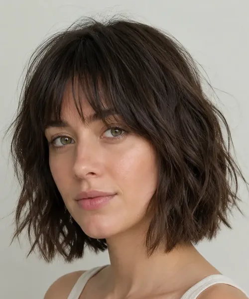 Mousse-Lifted Tousled Bob