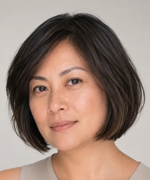 Side-Swept Sleek Bob