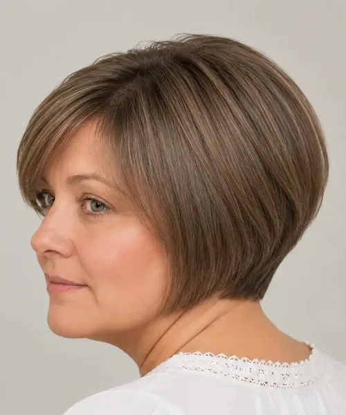 Stacked Bob with a Rounded Back