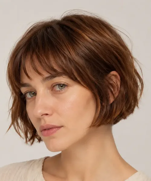 Tousled Bob with Sea-Salt Texture