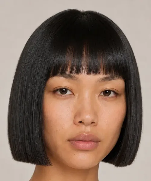 Blunt Bob with a Full Fringe