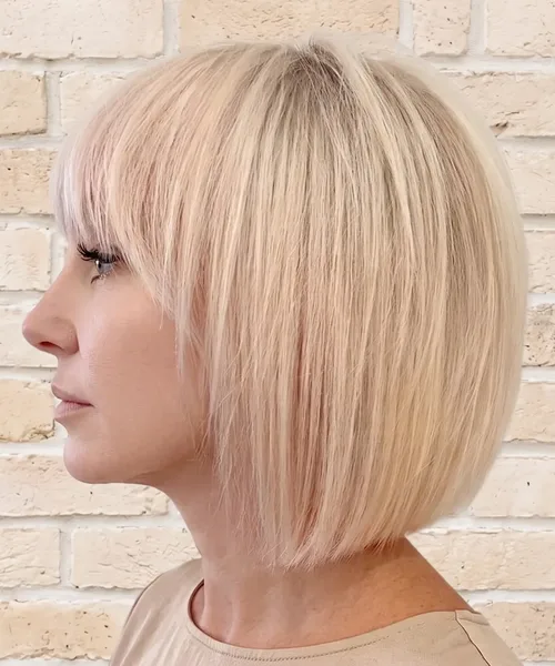 Volumizing Platinum Bob for Fine Hair
