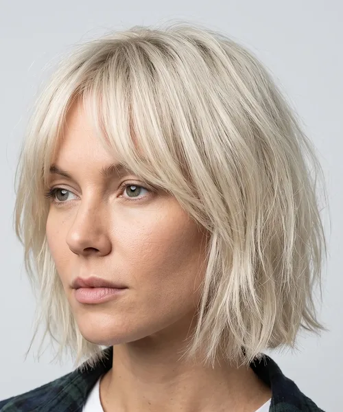 Platinum Shag Bob