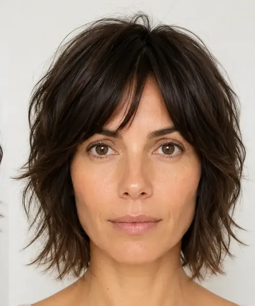 Shaggy Bob with Wispy Bangs
